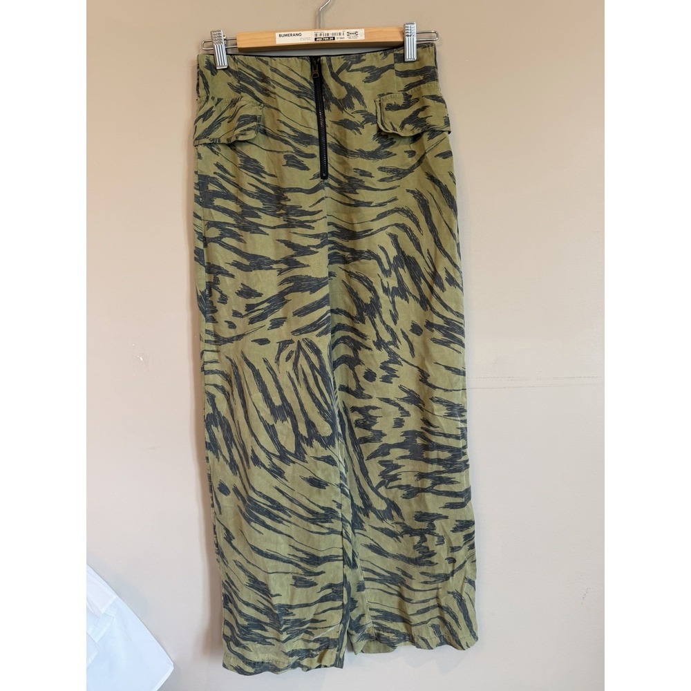 Bimba‎ Y Lola Green Zebra Pants Size 36